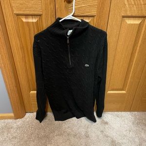 Lacoste Sweater Black Half Zip